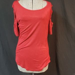 Cutout shoulder blouse